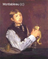 Jeune Homme Epluchant une Poire, Portrait de Léon Leenhoff