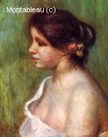 Buste d'une Jeune Femme à l'Oreille Fleurie