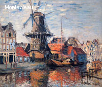 Le moulin à vent sur le canal d'Onbekende, Amsterdam