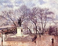 La Terrasse du Pont-Neuf, Place d'Henri IV, Après-midi, Pluie