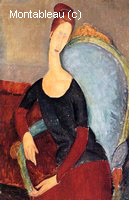 Portrait de Jeanne Hébuterne Assise dans un Fauteuil