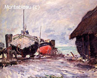 Bateaux de pêche à Etretat