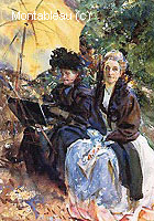 Mademoiselle Wedewood et Mademoiselle Sargent Faisant un Croquis