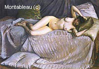 Femme Nue Etendue sur un Divan