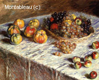 Nature morte - pommes et raisins