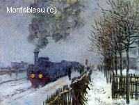 Train dans la neige, la locomotive