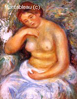 Femme Nue Assise au Bouquet