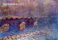 Pont de Waterloo, effet du soleil dans la brume