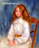 Petite Fille Assise au Fond Bleu (Julie Manet)