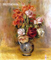 Vase de Glaïeuls et de Roses