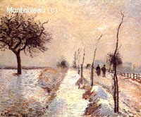 Chemin à Eragny, Hiver