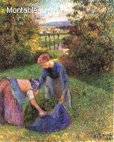 Femmes Ramassant de l'Herbe