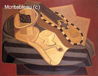 La guitare avec marqueterie