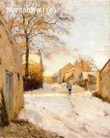 Une Rue de Village en Hiver