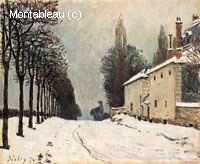 Neige sur le Chemin, Louveciennes (Chemin de la Machine)