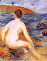 Baigneuse Nue Assise près de la Mer