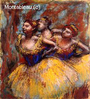 Trois Danseuses (Jupes Jaunes, Chemisiers Bleus)