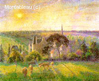 Campagne, Eglise et Ferme à Eragny