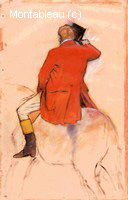 Cavalier dans un Manteau Rouge