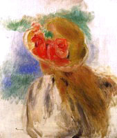 Jeune Fille au Chapeau Fleuri