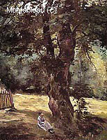 Femme Assise sous un Arbre