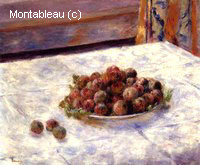 Nature Morte, une Assiette de Prunes