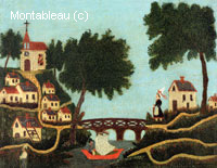 Paysage avec le pont