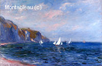 Falaises et bateaux à voiles chez Pourville