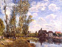 Moret, Vue du Loing, un Après-midi de Mai