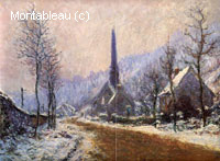 Eglise à Jeufosse, temps neigeux