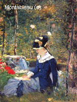 Jeune Femme dans un Jardin