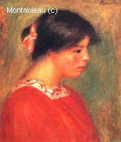 Tête d'une Jeune Fille en Rouge