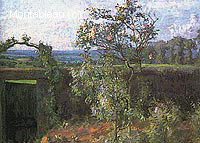 Vue de la Vallée de Yerres et du Jardin de la Propriété de la Famille de l'Artiste