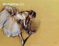 Danseuse Nouant son Chausson