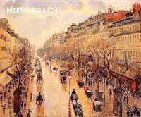 Le Boulevard Montmartre, Après-midi, sous la Pluie