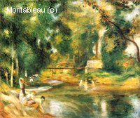 Paysage d'Essoyes, Blanchisseuse et Baigneuses