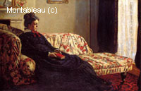 Méditation, Madame Monet assise sur un sofa