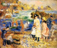 Enfants près de la Mer à Guernesey