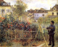 Claude M. Peignant dans son Jardin à Argenteuil