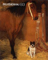 Aux Etables, Cheval et Chien