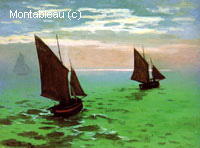 Bateaux de pêche en mer