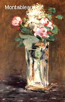 Fleurs dans un Vase en Cristal